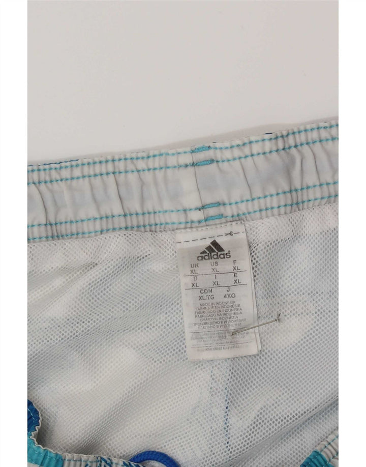 Pantaloni scurți de înot Adidas pentru bărbați XL, albastru, poliester floral