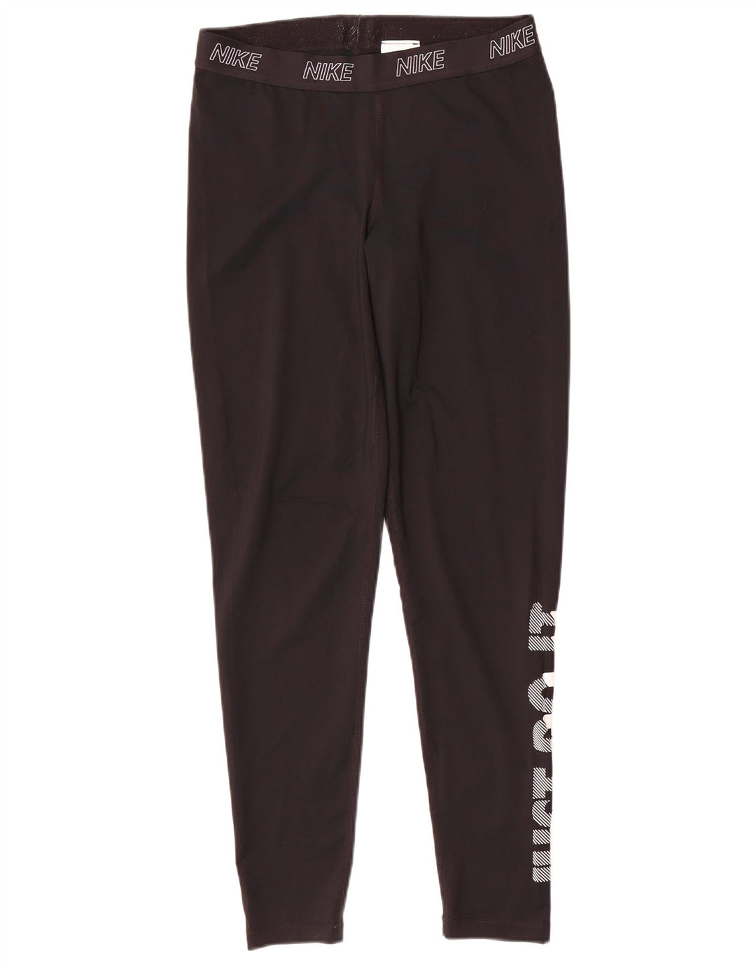 Leggings grafic Nike pentru femei UK 14, mare, negru, poliester