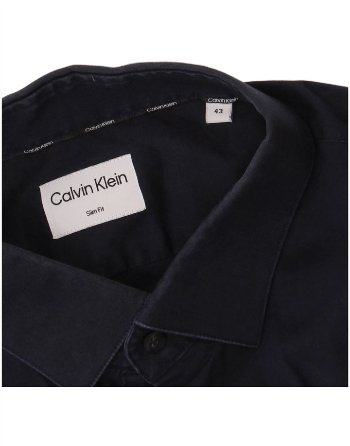 Cămașă pentru bărbați Calvin Klein Slim Fit Mărimea 43 Mare Bleumarin