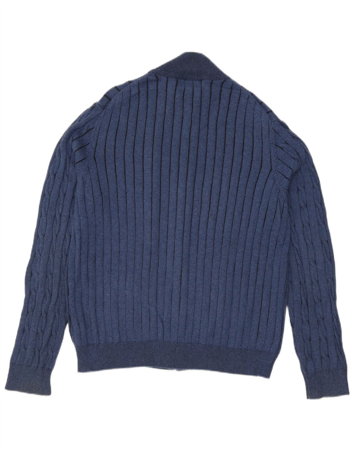 Marks & Spencer Pulover Cardigan Blue Harbour pentru bărbați, bumbac albastru mare