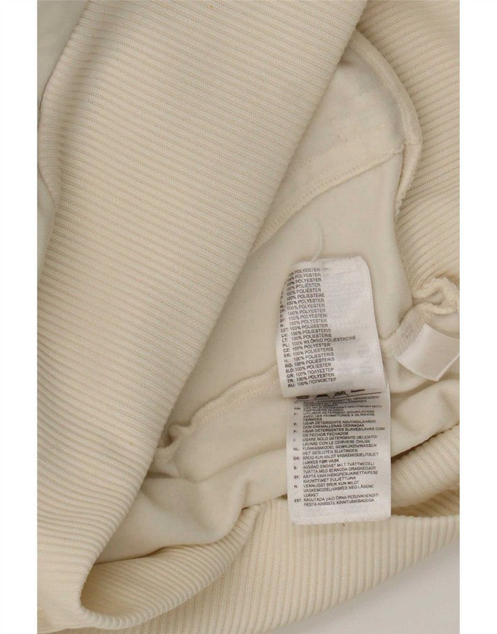 Jachetă de top pentru trening grafic Adidas pentru femei UK 14 Medium Off White