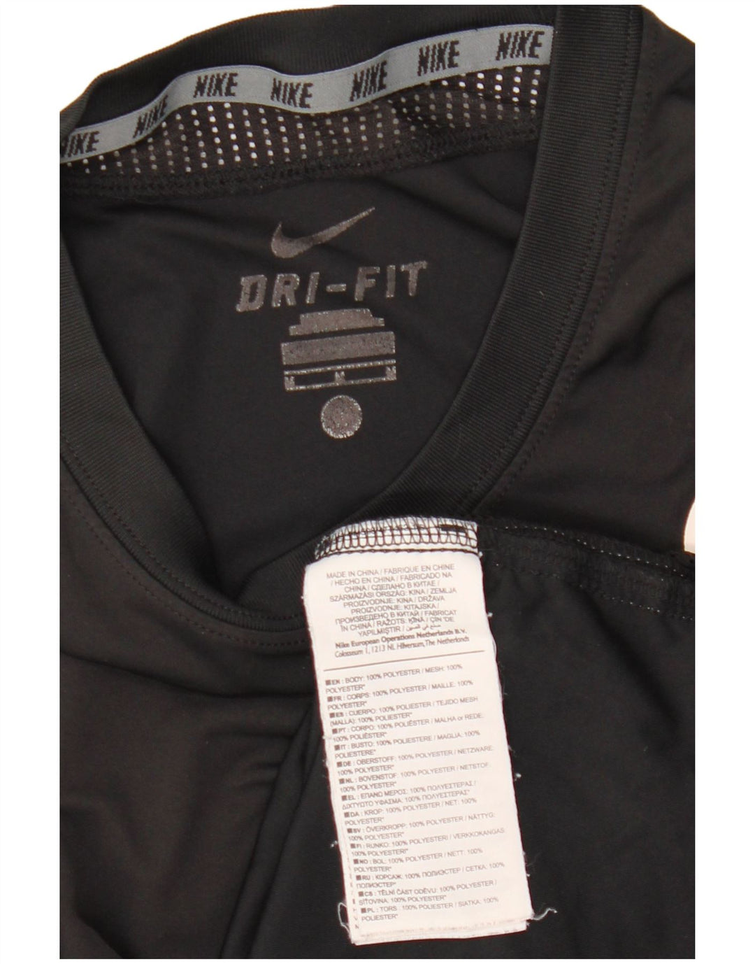 Tricou grafic Nike Dri Fit pentru bărbați Top Mediu Negru Poliester