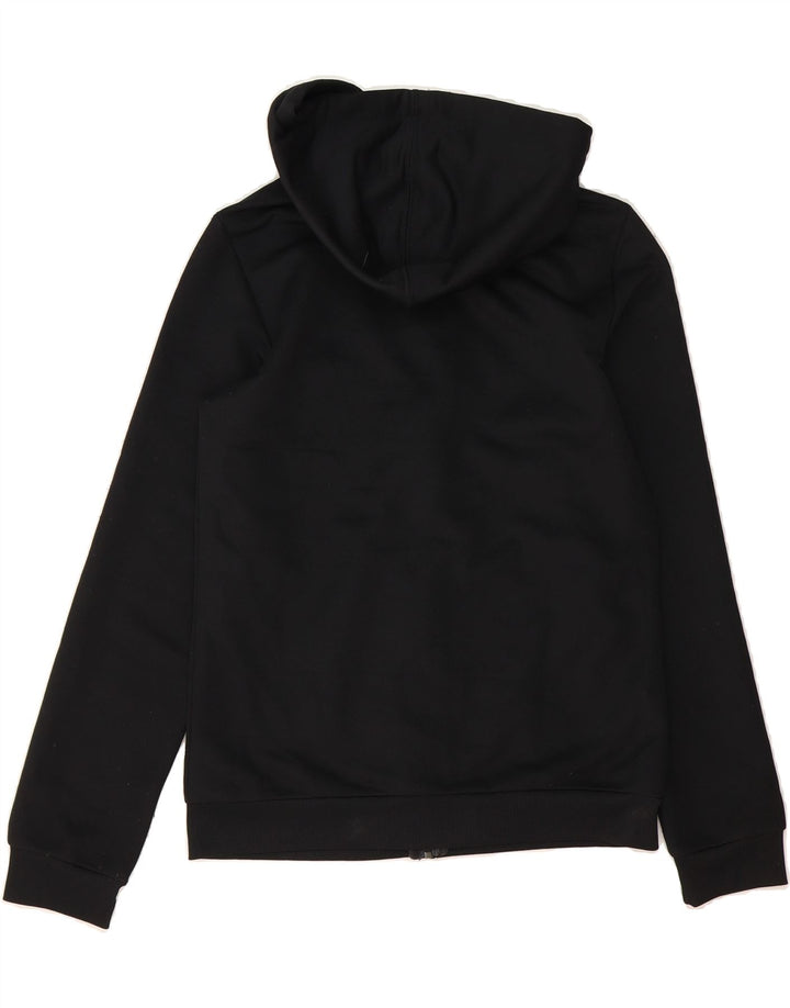 ADIDAS Mens Graphic Zip Hoodie Sweater UK 12/14 Medium Black Polyester Vintage Adidas and Second-Hand Adidas from Messina Hembry 
