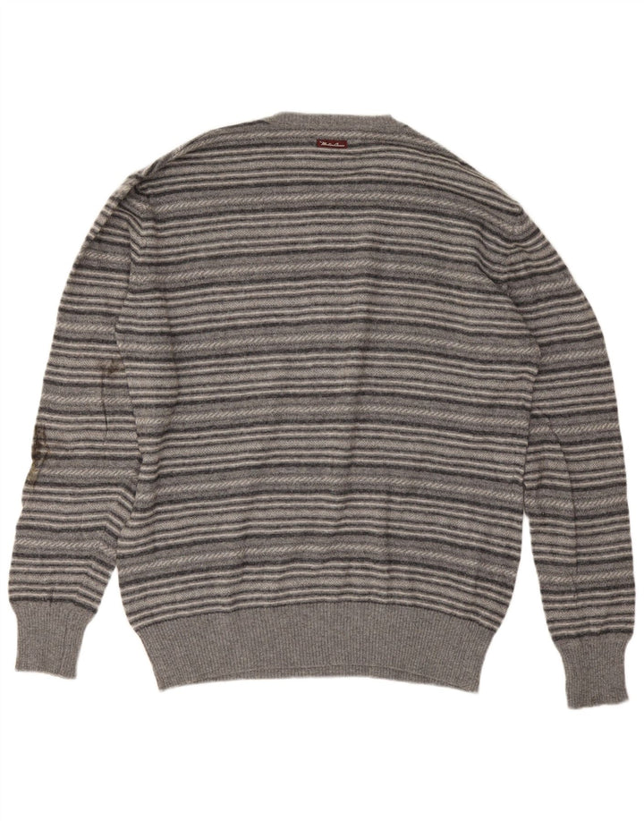 Pulover Marlboro Classics pentru bărbați, cu gât crew, XL, cu dungi gri