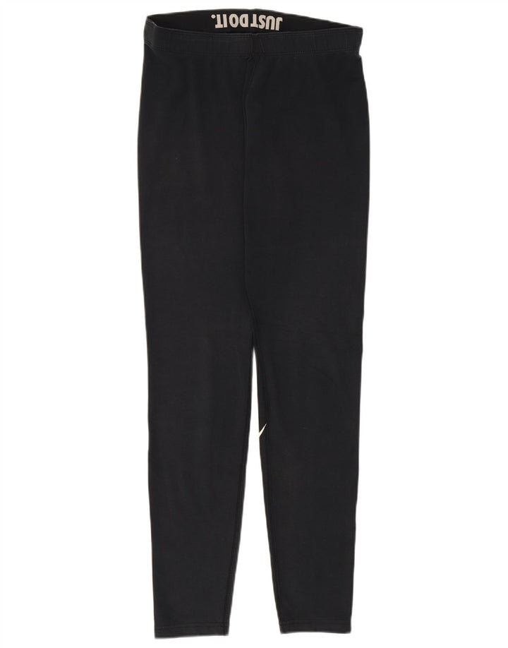 Leggings grafic Nike pentru femei UK 12, bumbac mediu negru