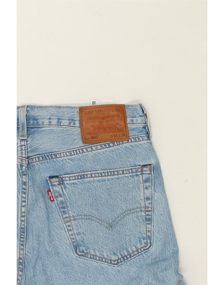 Blugi drepti pentru bărbați LEVI'S 504 W33 L32 Bumbac albastru