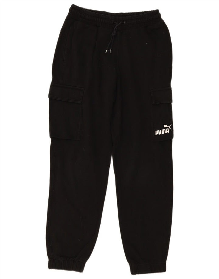 PUMA Womens Cargo Tracksuit Trousers Joggers UK 8 Small Black