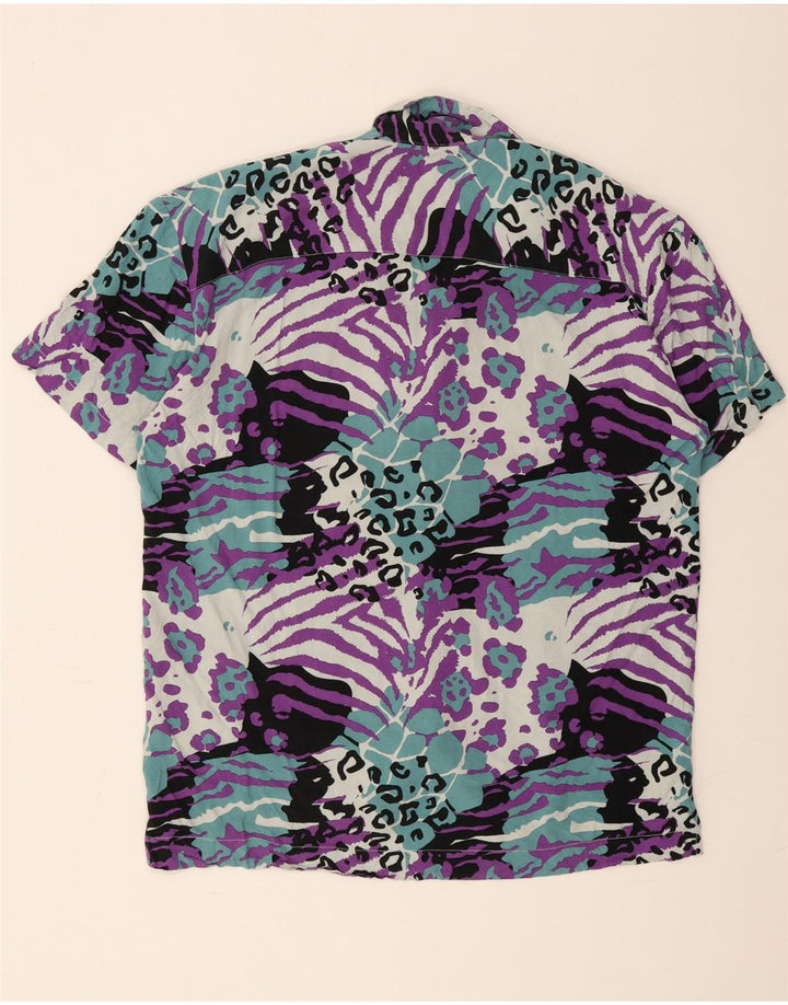 JACK & JONES Cămașă cu mânecă scurtă pentru bărbați cu imprimeu animal multicolor mare
