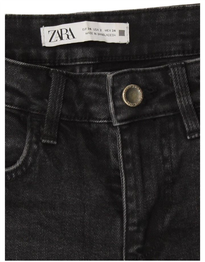 Blugi Zara pentru femei Crop Bootcut EU 34 2XS L24 L25 Gri
