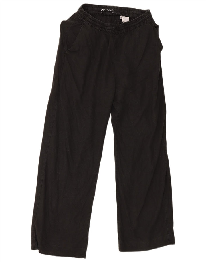 Pantaloni de trening Zara Barbati Viscoza Neagra Medie