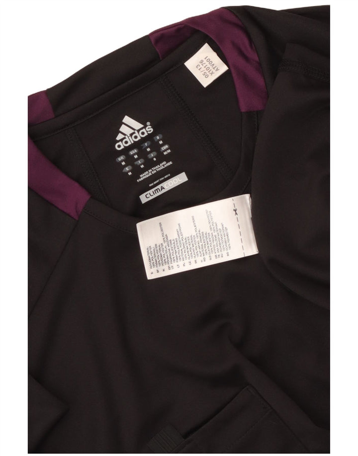 Tricou Adidas Climacool pentru bărbați Top Mediu Negru Poliester Bloc de culoare