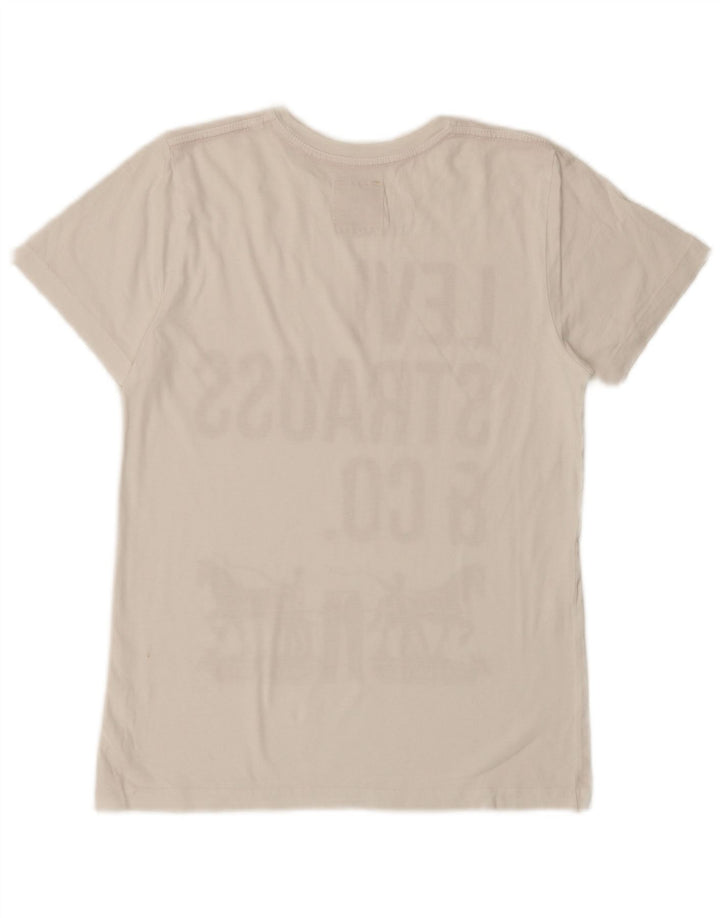 LEVI'S Boys Graphic T-Shirt Top 13-14 Years Off White