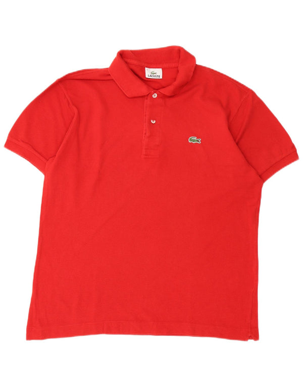 Tricou polo Lacoste pentru bărbați, mărimea 4, bumbac roșu mediu