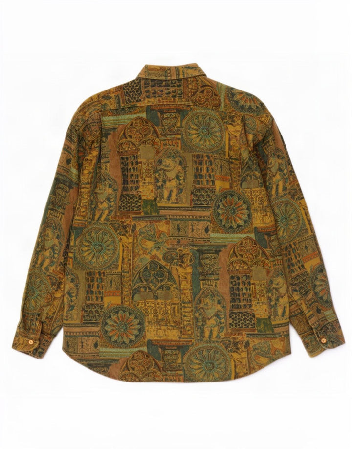 Cămașă Vintage pentru bărbați cu model abstract XL kaki