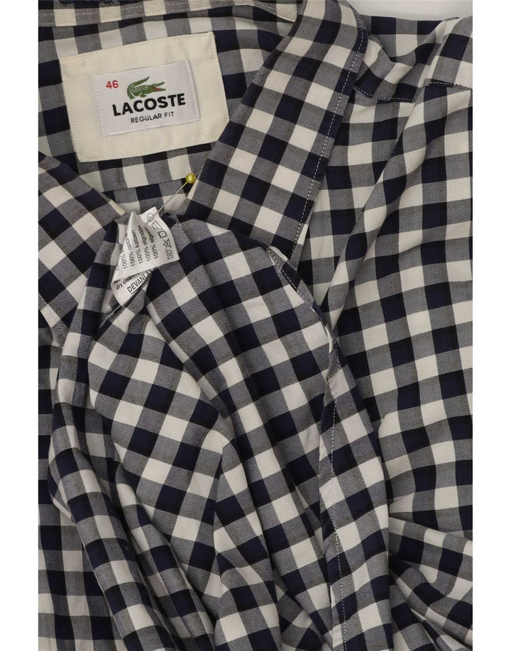 Cămașă Lacoste pentru bărbați, cu formă regulată, mărimea 46 2XL, bumbac vichy, albastru bleumarin