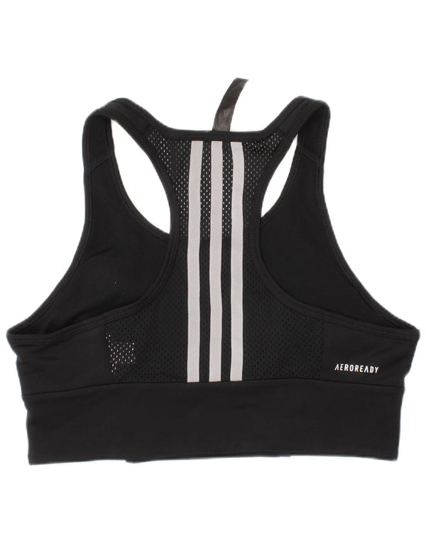 Sutien Sport Aeroready pentru femei Adidas UK 8/10 Sport mic cu dungi negre