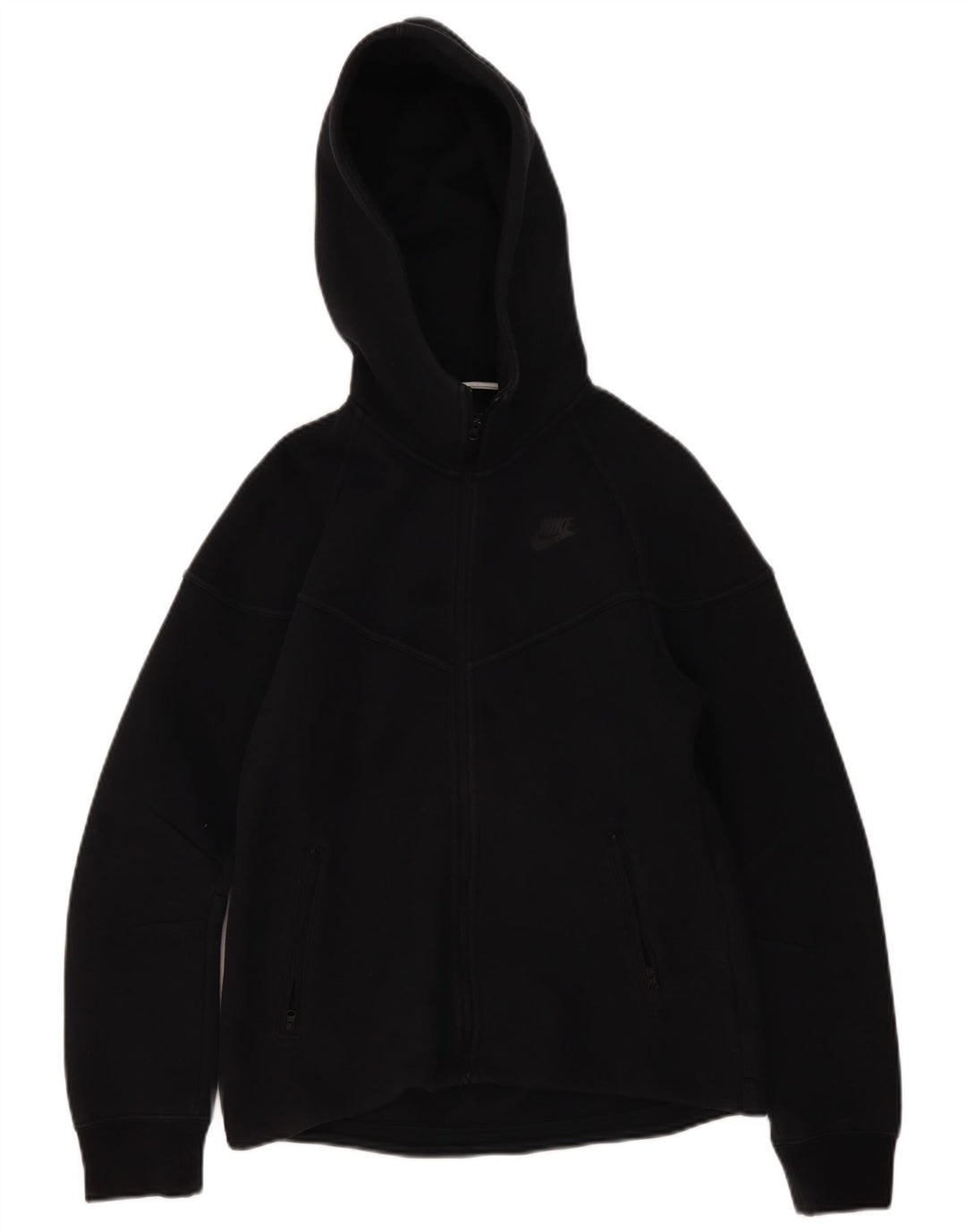 Pulover Nike pentru bărbați, cu fermoar, bumbac, negru