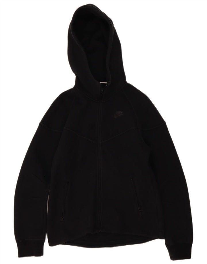 Pulover Nike pentru bărbați, cu fermoar, bumbac, negru