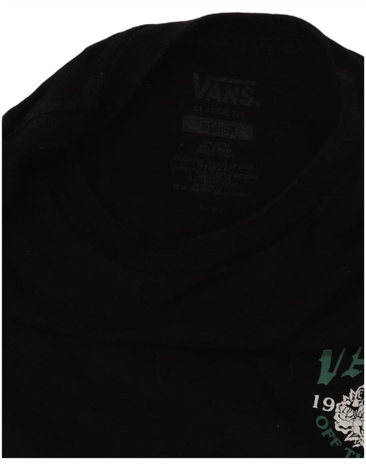 Tricou grafic pentru bărbați VANS Classic Fit Top, bumbac mediu negru