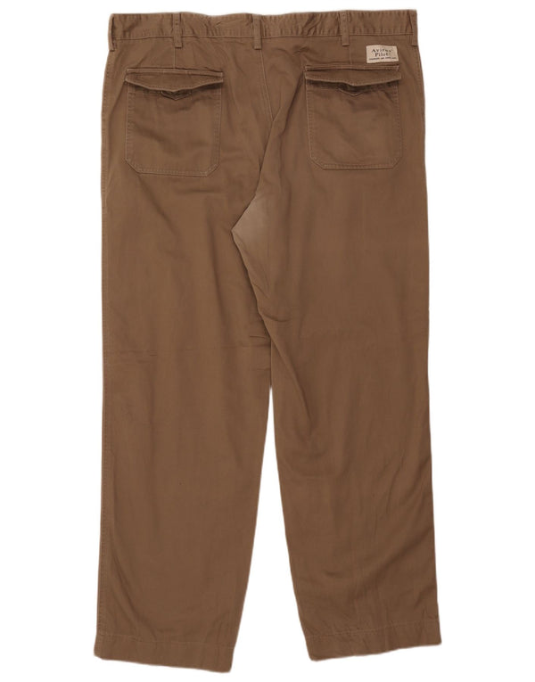 Pantaloni casual drepti pentru bărbați Avirex L40 L31 bumbac bej