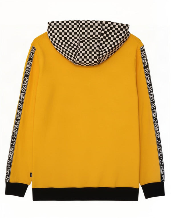 Pulover Vans pentru damă cu hanoră grafică UK 16 mare, galben geometric, bumbac
