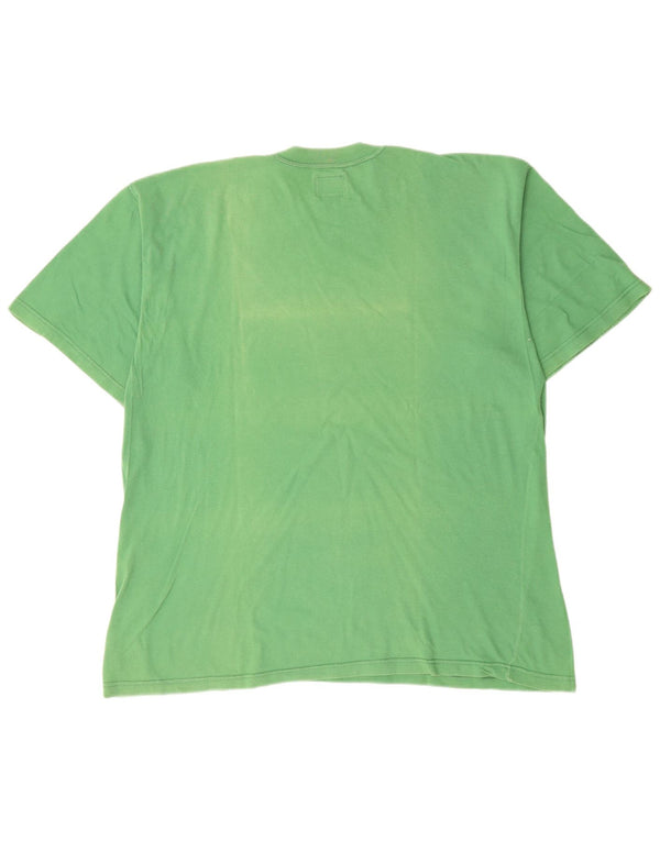 REPLAY Tricou grafic pentru bărbați Top mare din bumbac verde