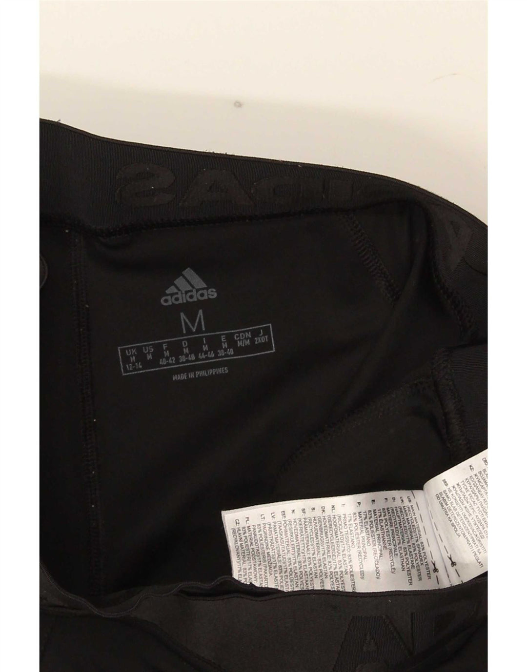 Leggings pentru femei Adidas UK 12/14 Poliester mediu negru