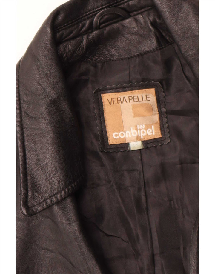 Jachetă de piele pentru femei Conbipel IT 44 Medium Black Leather