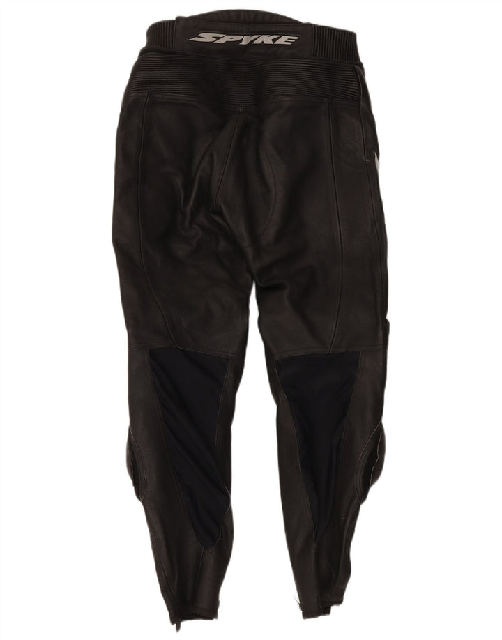 Spyke Pantaloni din piele grafică pentru motocicletă pentru bărbați IT 48 Medium W30 L28 Negru
