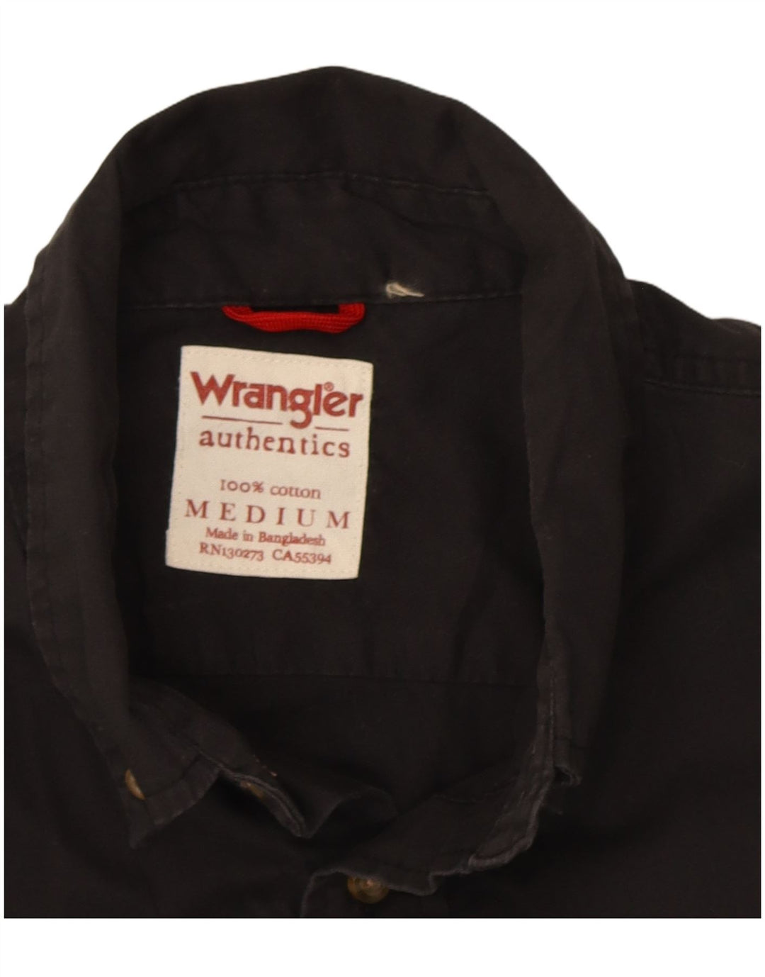 Cămașă cu mânecă scurtă pentru bărbați Wrangler, bumbac mediu negru