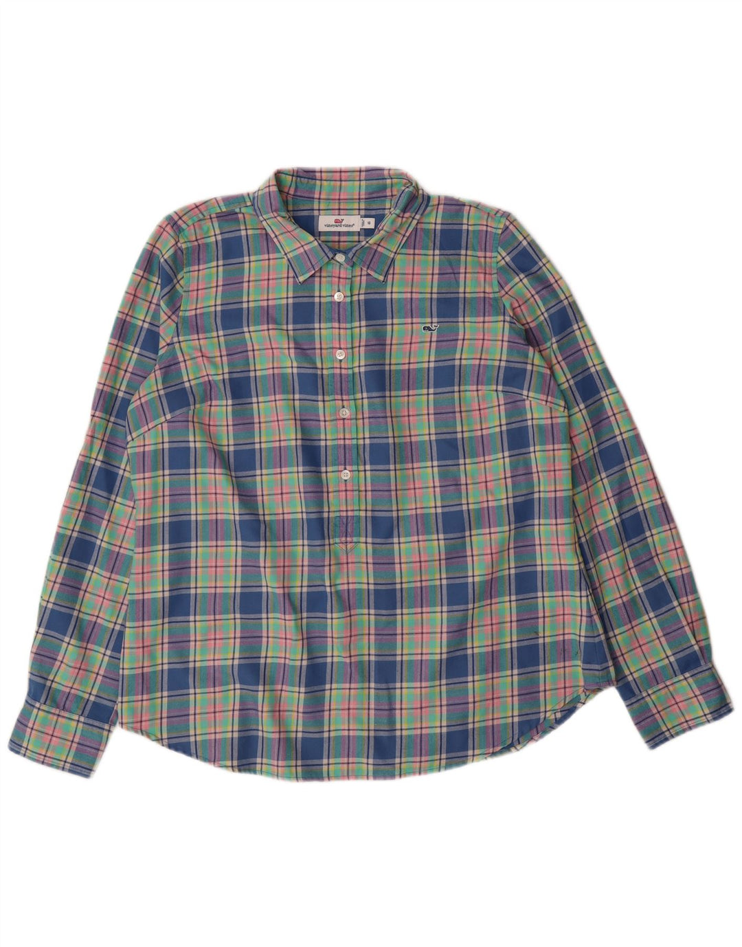 VINEYARD VINES Womens Pullover Flannel Shirt US 16 2XL Multicoloured Check