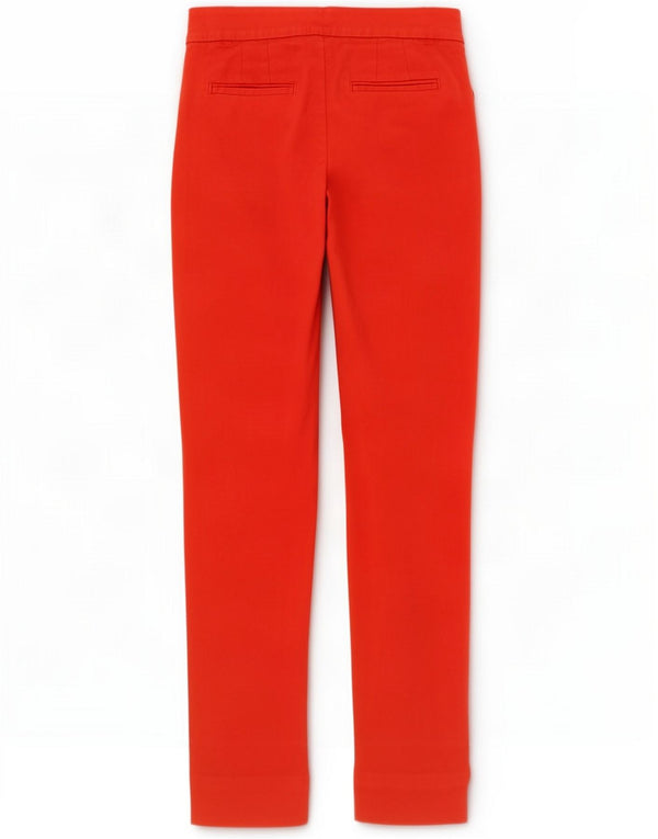 Boden Pantaloni chino subțiri pentru femei UK 12 Medium W34 L30 Bumbac roșu