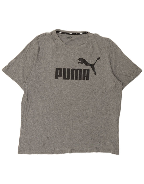 Tricou cu grafic Puma pentru bărbați Top 2XL, bumbac gri pete