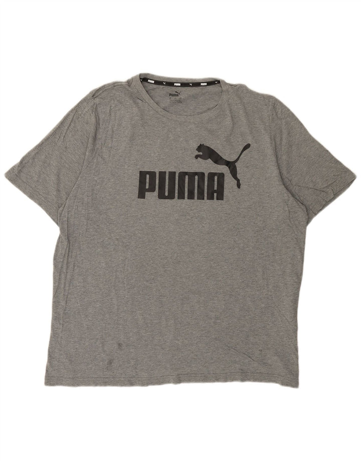 Tricou cu grafic Puma pentru bărbați Top 2XL, bumbac gri pete