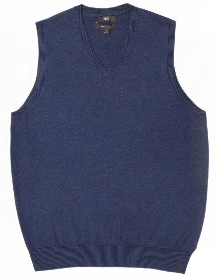 Marks & Spencer Vestă pentru bărbați Tank Top Bumbac albastru mediu