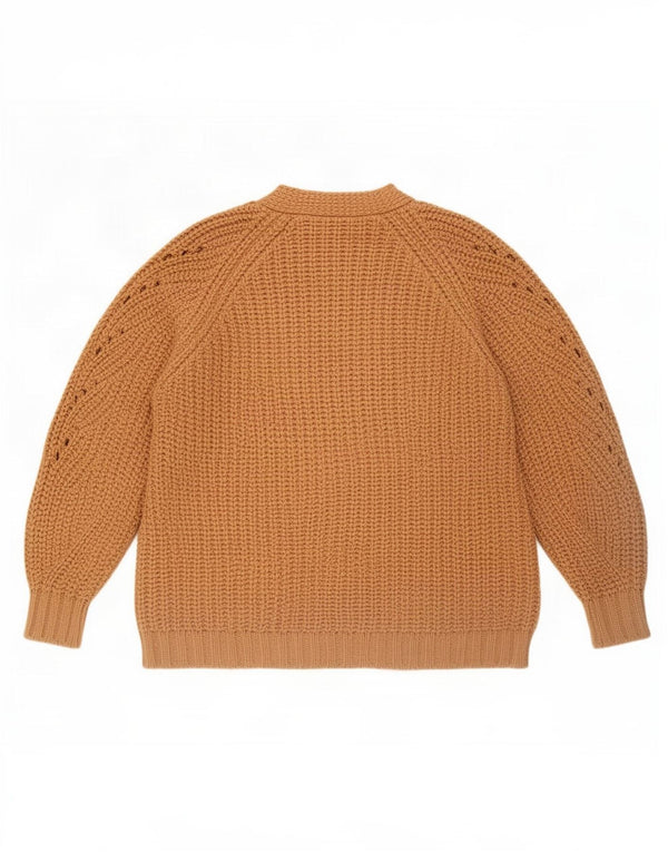 Pulover cardigan deschis supradimensionat pentru femei Zara UK 6 XS maro acrilic