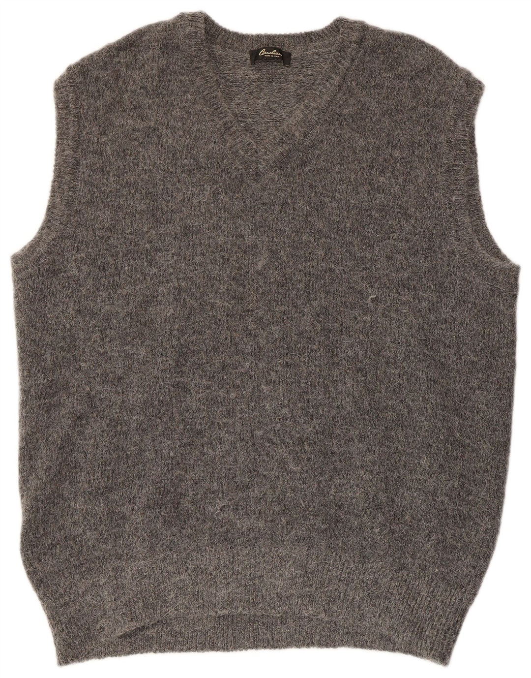 CORNELIANI Vesta Barbati Tank Top 2XL Lână Gri Alpaca