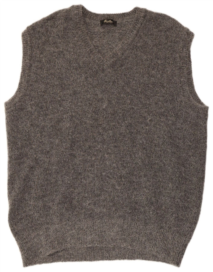 CORNELIANI Vesta Barbati Tank Top 2XL Lână Gri Alpaca