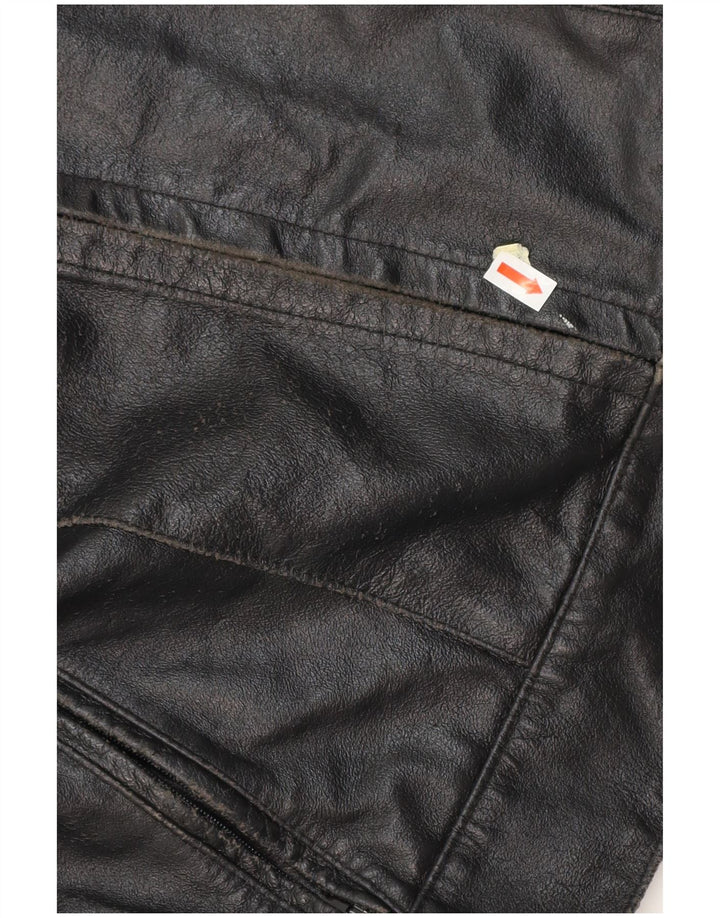 Jachetă Racer din piele pentru femei VINTAGE IT 42 Medium din piele neagră