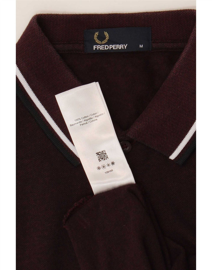 Cămașă polo Fred Perry pentru bărbați, bumbac maro mediu