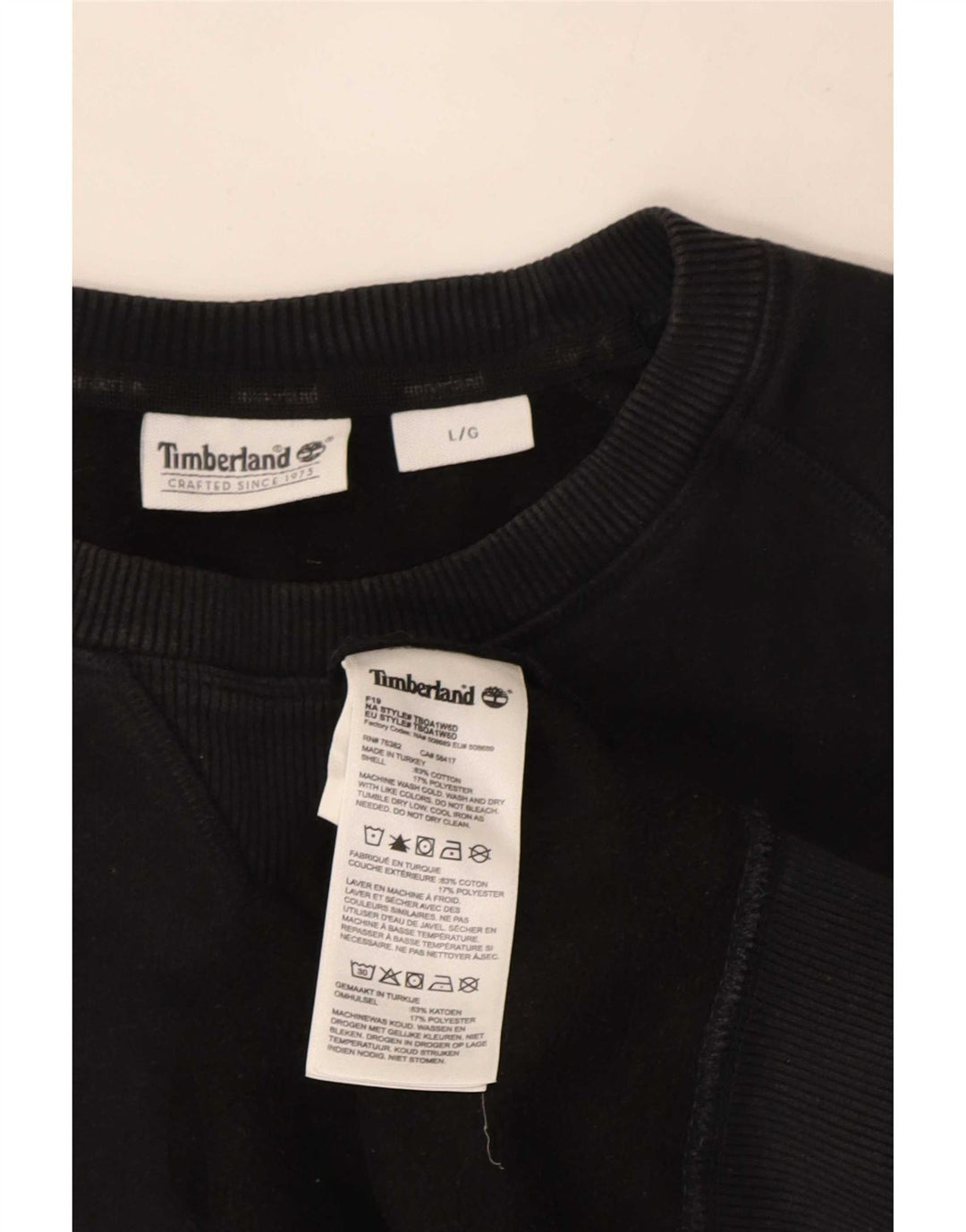 Hanorac pentru bărbați Timberland Jumper mare, negru, bumbac