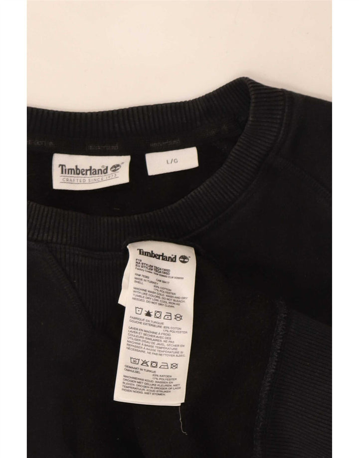 Hanorac pentru bărbați Timberland Jumper mare, negru, bumbac