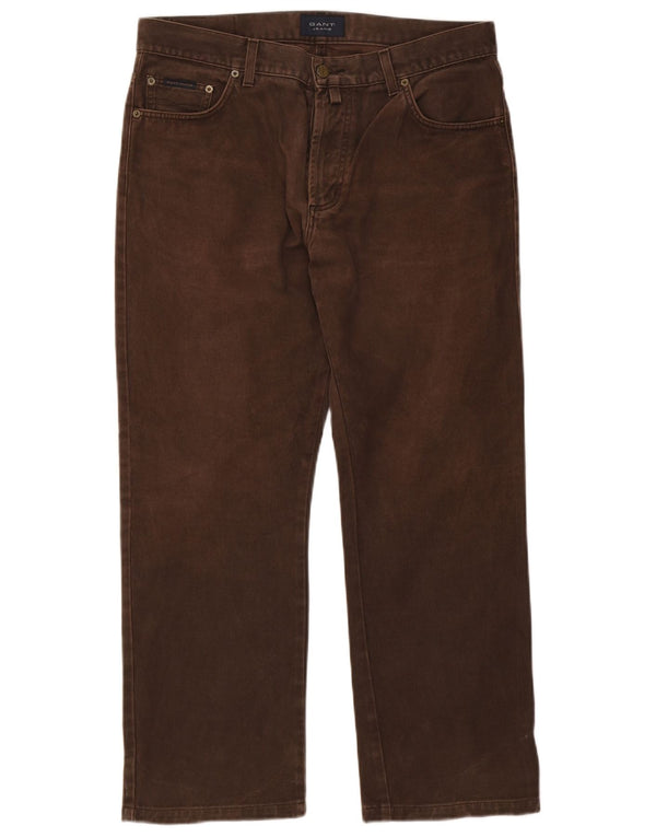 Pantaloni casual drepti pentru bărbați Gant W36 L28 maro bumbac
