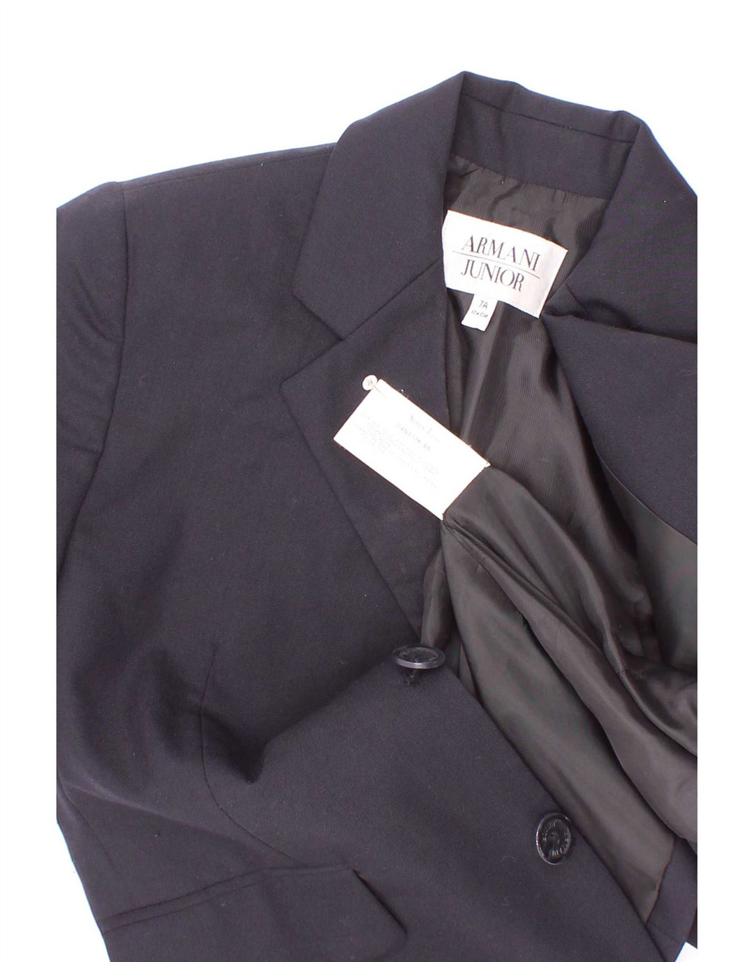 Armani Junior Jachetă Blazer 3 Nasturi Băieți 6-7 Ani Lână Bleumarin