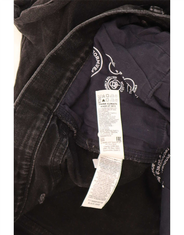 Blugi drepti pentru bărbați Marks & Spencer W42 L27 bumbac negru