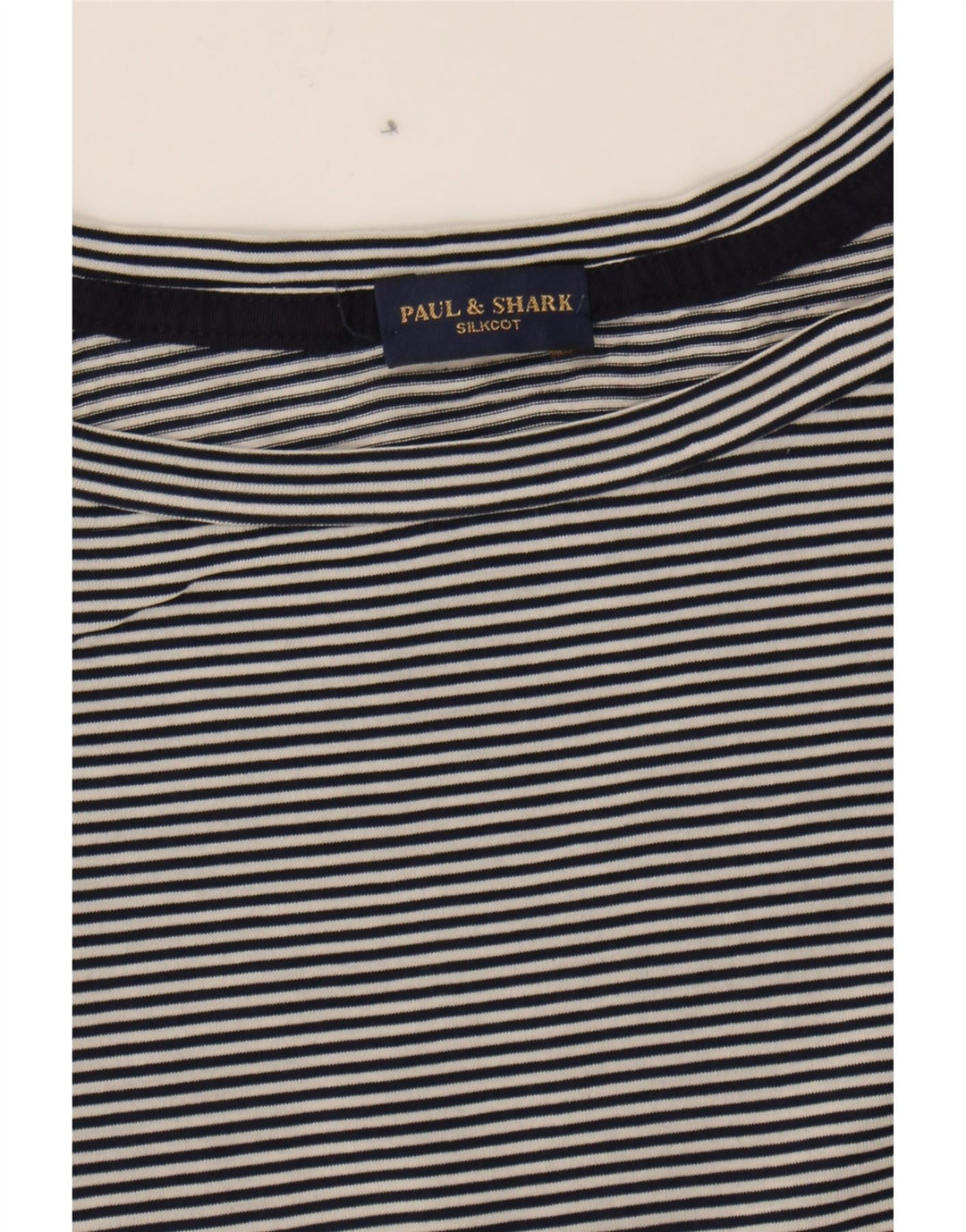 PAUL & SHARK Womens Top Long Sleeve UK 14 Large Black Striped Vintage Paul & Shark and Second-Hand Paul & Shark from Messina Hembry 