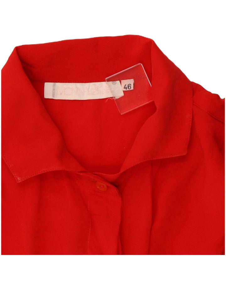 Bluză Cămașă Vintage Femei IT 46 Large Red