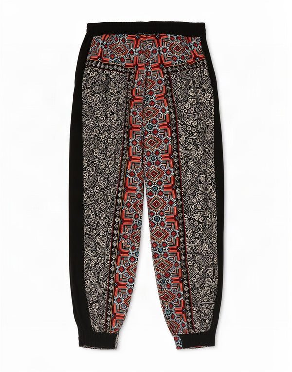 Topshop Pantaloni de trening pentru femei Joggeri UK 8 Small Multicolor Paisley