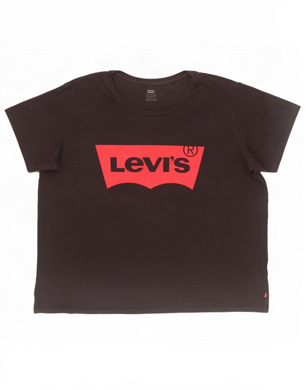 Tricou cu grafic supradimensionat pentru femei Levi's Top UK 22 3XL Negru