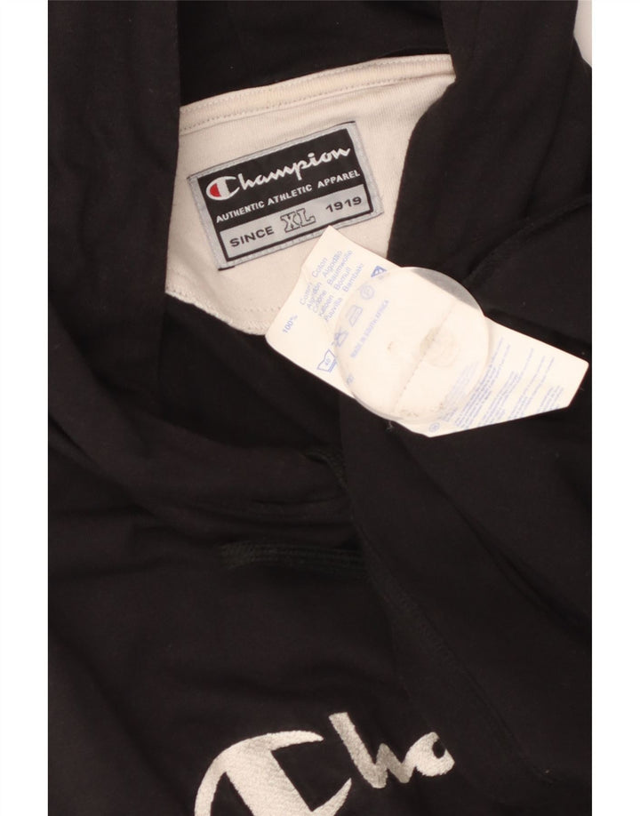 Vesta grafică pentru bărbați Champion, cu glugă, XL, bumbac negru